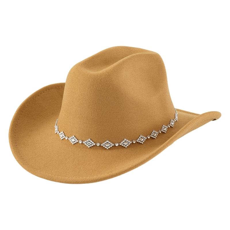 Unisex Western Denims Hat Wide Border Hat Polyester Outdoor Fashion Hat Fashion Accessory for Men and Women