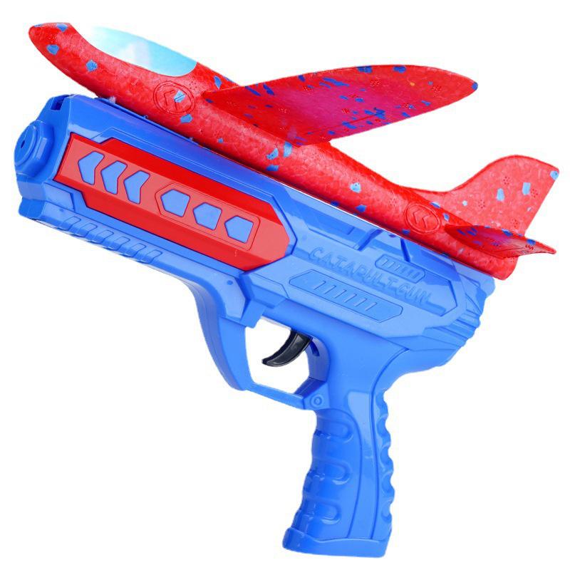 Kids' Foam Airplane Launcher Toy - Hand-Throw Outdoor Flying Gun