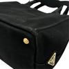 PRADA Canapa Handbag black Women 2-way triangle logo used