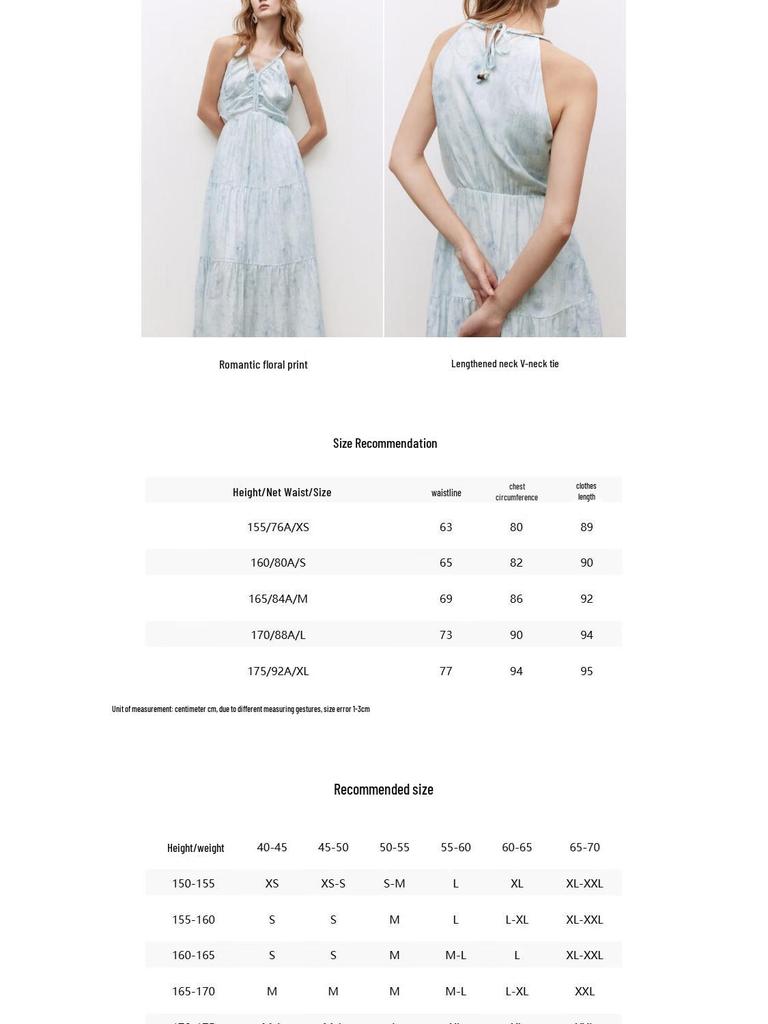 Only Women's 2025 Summer Floral Print V-neck Tie-Strap Dress