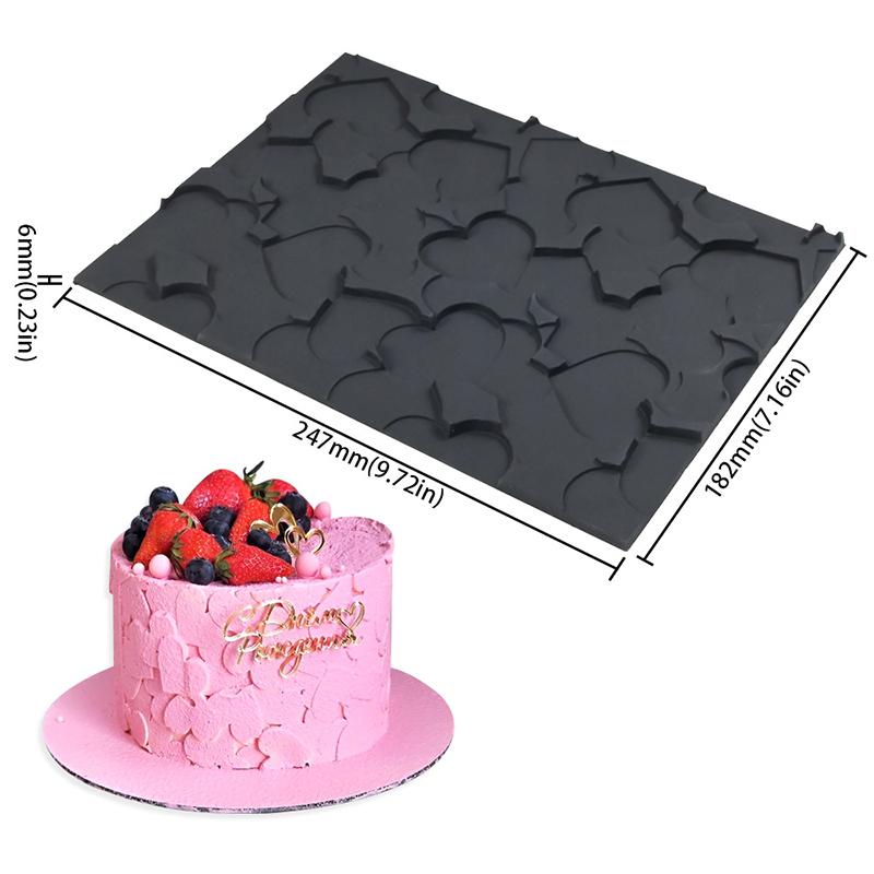 Resuable Cake Texture Silicone Baking Mold Non-stick Pastry Swiss Roll Chocolate Ice Cream Decorative Tools Gadgets Accessories