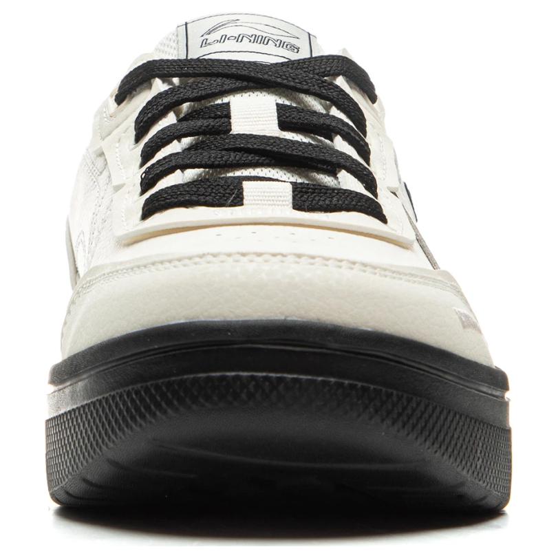 Li Ning Qing Yun Classic Retro Soft Comfortable Thick Sole Height Increasing Resilient Wear Resistant Shock Absorbing Low Top Skate Shoes AGCU308-4