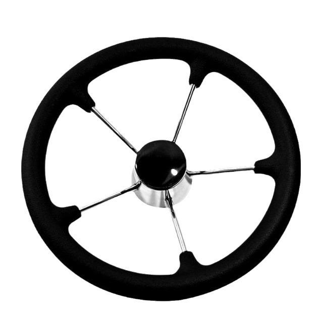 316 Stainless Steel Marine Helm PU Steering Wheel for Boats