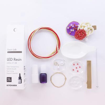 KIYOHARA Resin Lab Mizuhiki Resin Hair Clip Making Set (RLK-03)