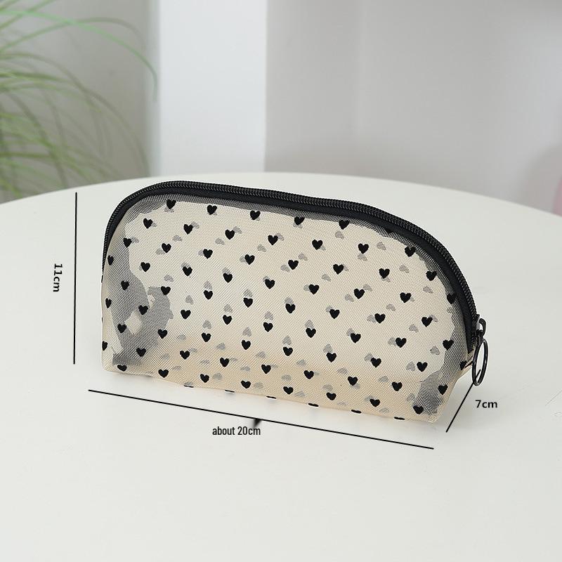 Custom Transparent Mesh Makeup Bag - Large Capacity, Portable Toiletry and Cosmetic Storage Bag for Women