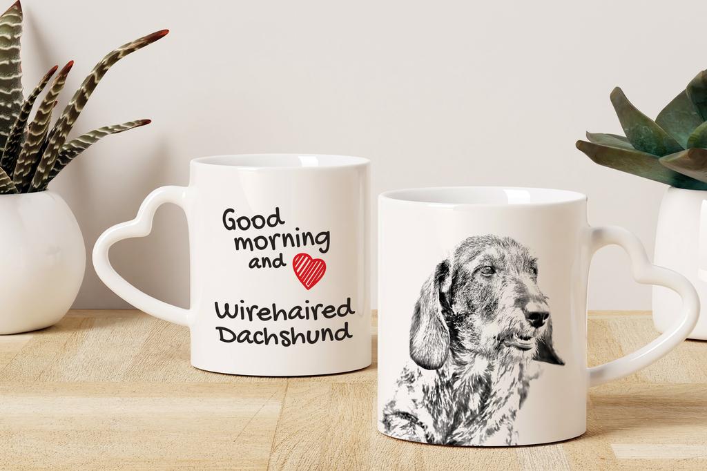 Dachshund - cup with a dog, adorable cup with a heart-shaped handle, universal gift from the Art-Dog brand