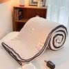 Shell-Edge Appliqué Bubble Fleece Blanket - Half-Plush Classroom & Office Throw