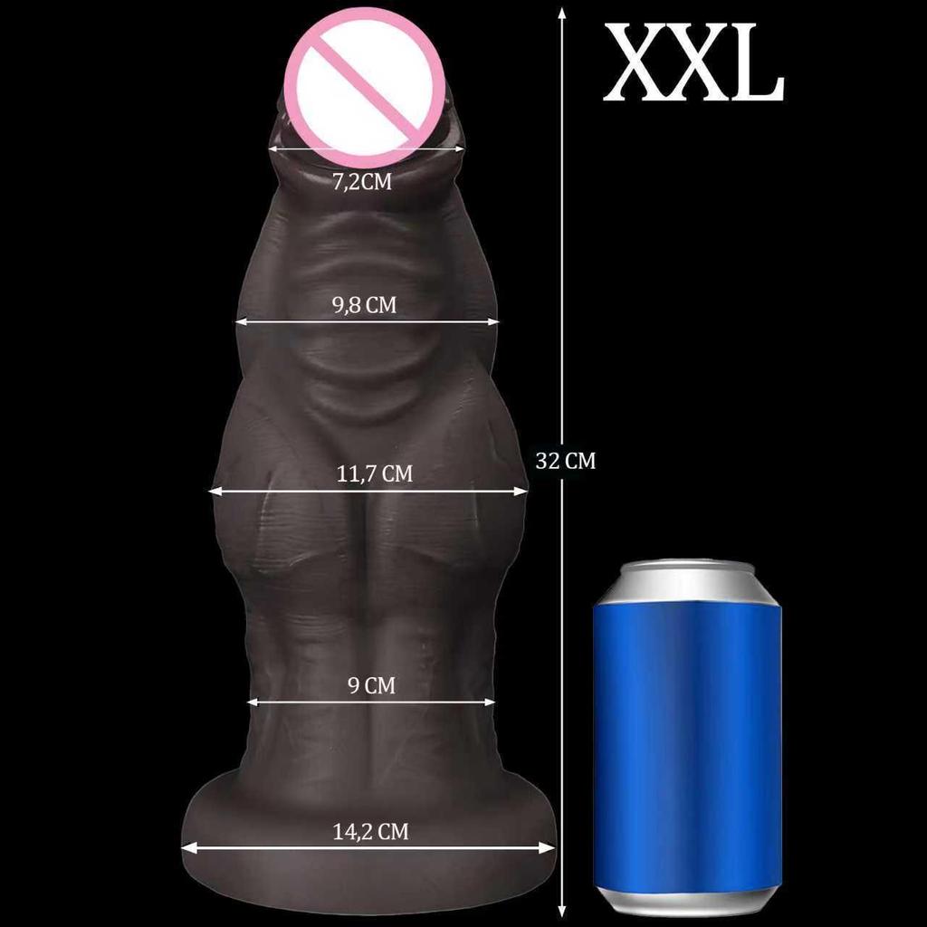 Manual Large Simulation Penis Massager for Female and Anal Play