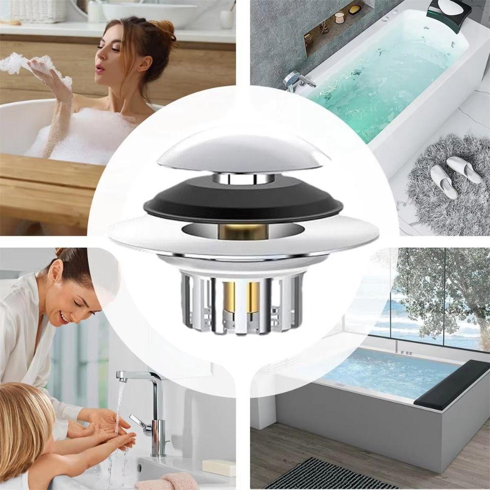 Insect-proof Bathtub Drain Stopper Pop Up Water Bouncing Core Wash Basin Drain Filter  Shower