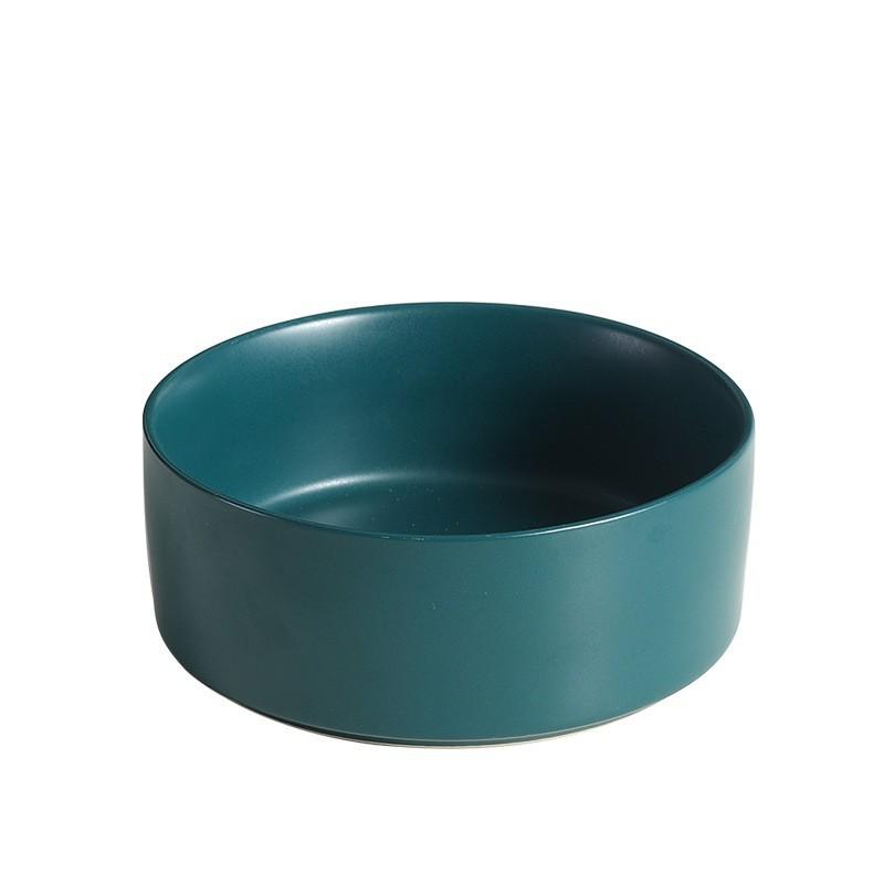 Ceramic Bowl Cat Dog Bowl Cat Food Bowl Cat Bowl Drinking Water Bowl Double Bowl Protection Cervical Spine Bowl Black Pet Bowl