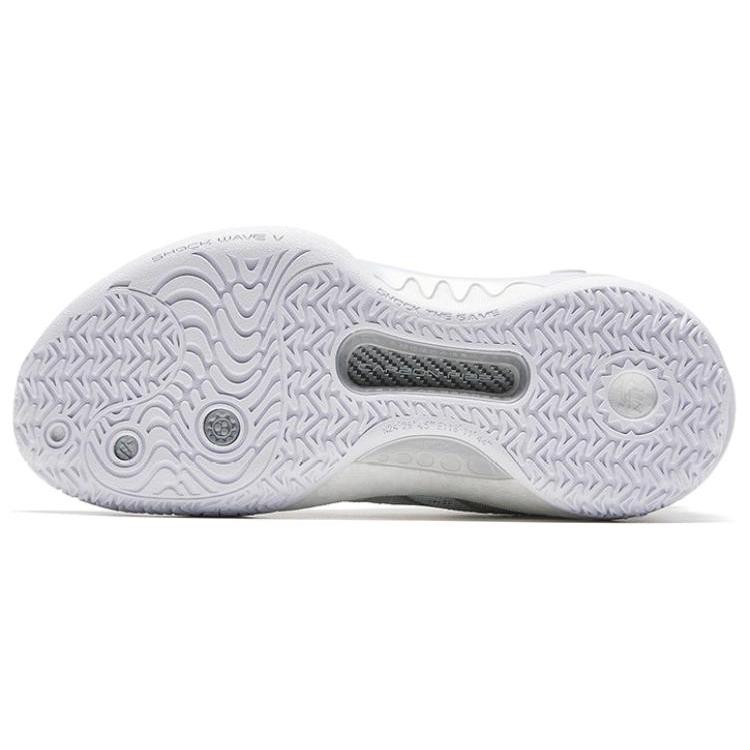 New Anta Shock Wave 5 Inheritance Anti Slip Wear Resistant Low Top Basketball Shoes Women's Gray Silver 122331106-7