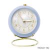 3.5Inch Metal Alarm Clock Round Desktop Quartz Clock Bedside Decoration
