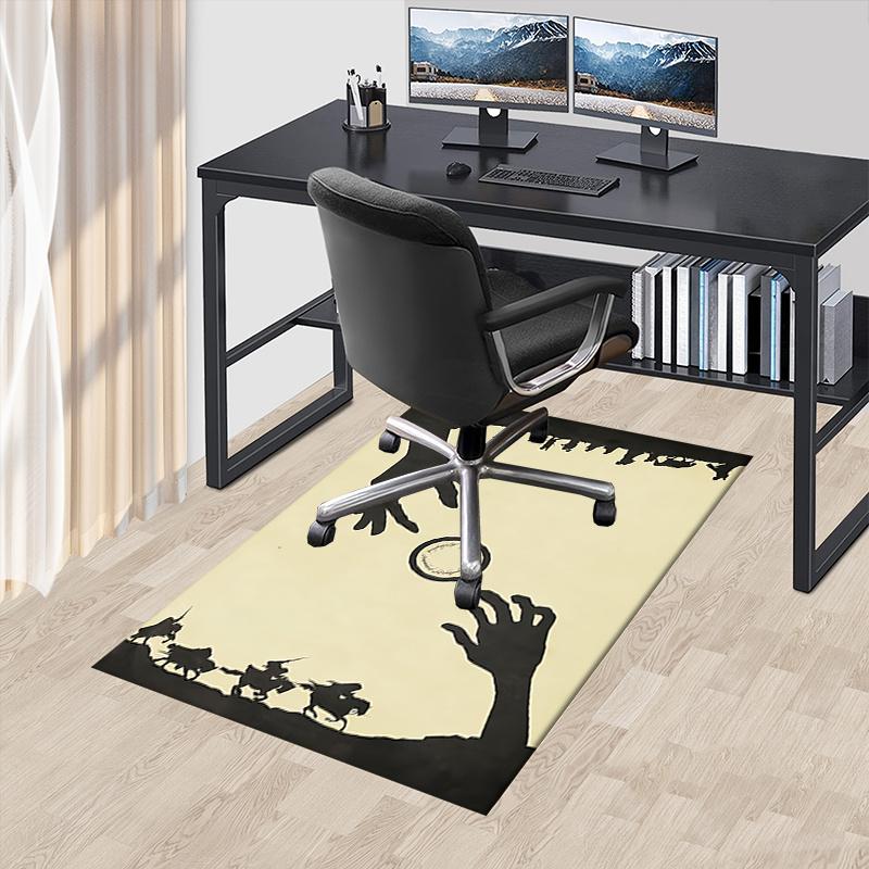 

Lord of the Rings Polyester Office Carpet Chair Mats, Home Decor Dormitory Floor Protector with Anti-Skid Backing, Large Area Coverage,Chris 60cm by 90cm