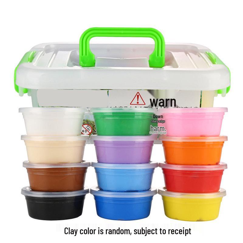 24-Color Non-Toxic Ultra-Light Handmade Clay Set for Kids - DIY Play Dough and Craft Kit