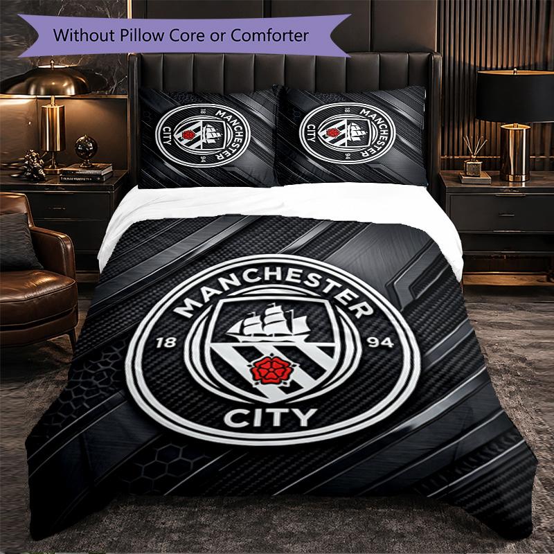 Manchester City Pattern 3 Pieces Bedding