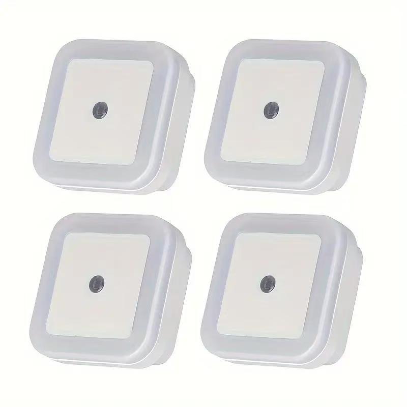 1-4pcs LED Wireless Sensor Night Light EU US Plug Mini Square Night For Baby Children Living Room Bedroom Corridor Lighting Lamp