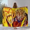 Anime D-Dragon Ball Game Cartoon Flannel Blanket,Ultra Soft Warm Plush Throw for Home Bedroom Bed Sofa Cover Office Camping