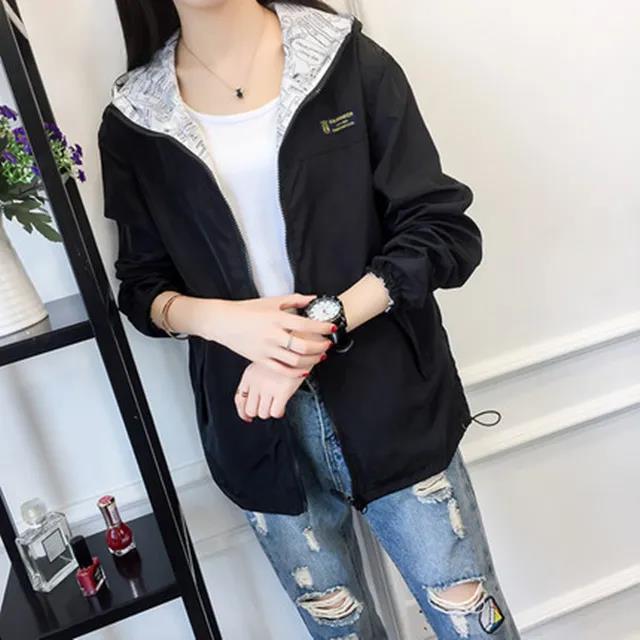 Women Waterproof Windbreaker Boutique Hooded Jacket Soft and Comfortable Top Casual Coat Spring Long