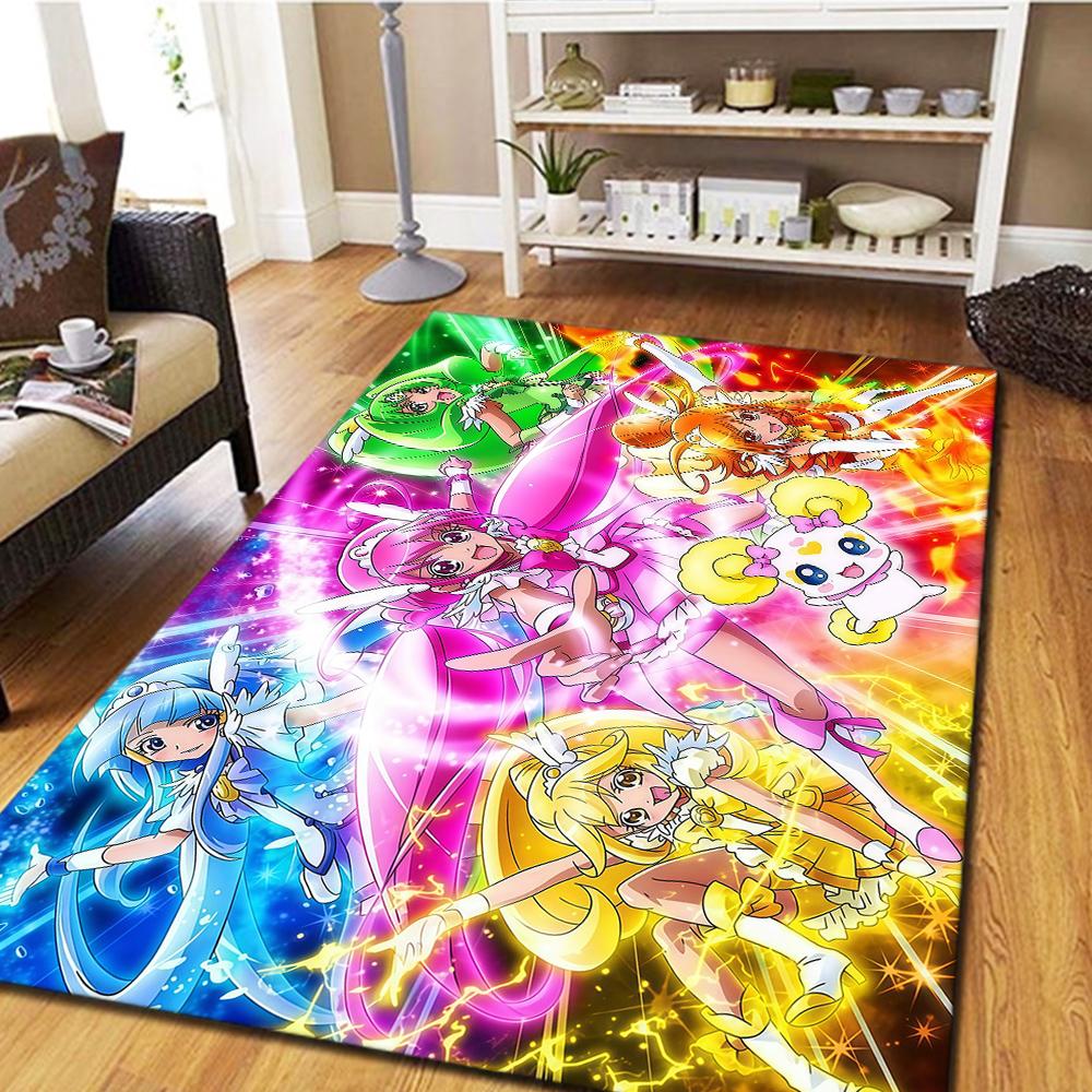Pretty Cure Floor Carpet, Cool Movie Themed Mat, Digital Printed Rug for Home Bedroom Decor -HYQ74
