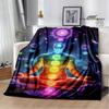 3D Chakra Printed Blankets Warm Flannel Blankets Soft and Comfortable Blanket Bed Linings Blankets for Beds Birthday Gift