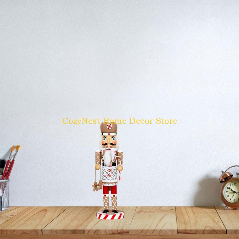 92MF Large 36Cm Gingerbreads Man Nutcrackers Wooden Holiday Decoration Hand Painted China Mainland
