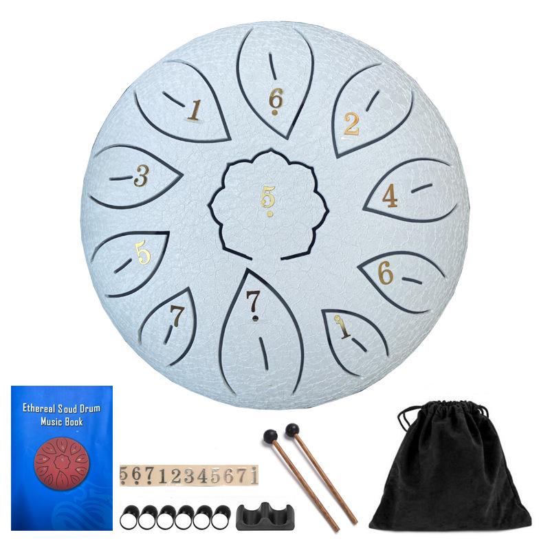 6-Inch 8-Note Steel Tongue Drum - Hand-Played Colorful Instrument for Adults & Children