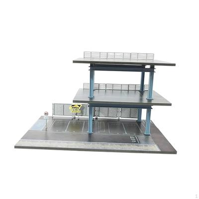 1/64 Miniature Parking Lot Diorama Scene Model, Model Car Display Showcase, Box