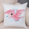 Cartoon Jurassic Dinosaur Cushion Cover Cute Animal Pillow Case Soft for Children Room Sofa Home Car Decor Peachskin Pillowcase