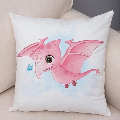 Cartoon Jurassic Dinosaur Kissenbezug Niedliches Tier Kissenbezug Weich für Kinderzimmer Sofa Heim Auto Deko Pfirsichhaut Kissenbezug