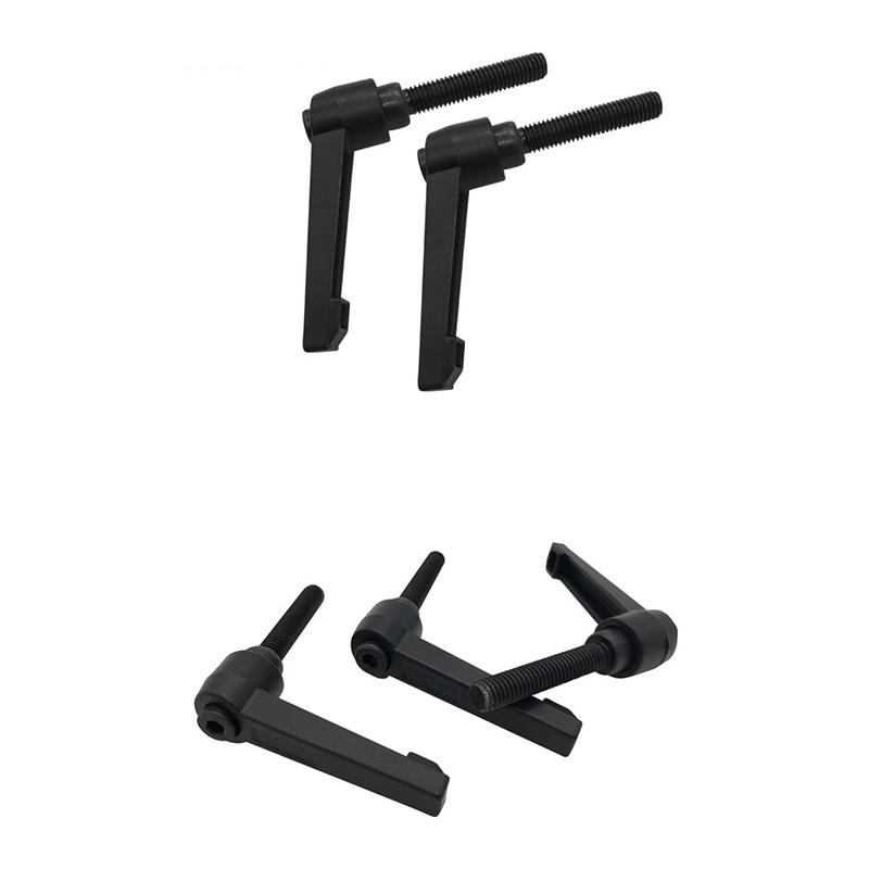 2Pcs M4 M5 M6 M8 Clamping Lever Machinery Adjustable 7-Shaped Handle Locking External Male Thread Knob