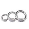 10Pcs Eye Bolt nuts M3~M24 Length 9mm-80mm 304 Stainless Steel Lifting Eye Screw Ring Hooking Loop Hole for Cable Rope
