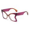 Women's Retro Butterfly Sunglasses - Elegant Color Block Design with Sun Protection