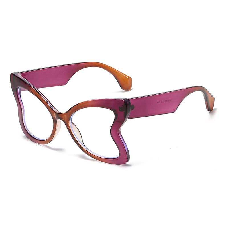 Women s Retro Butterfly Sunglasses - Elegant Color Block Design with Sun Protection