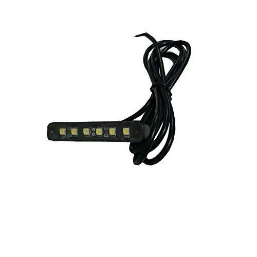 Barre lumineuse, 6 led pour plaque d'immatriculation, éclairage d'appoint, feu arrière ou de freinage pour véhicule, moto, vélo