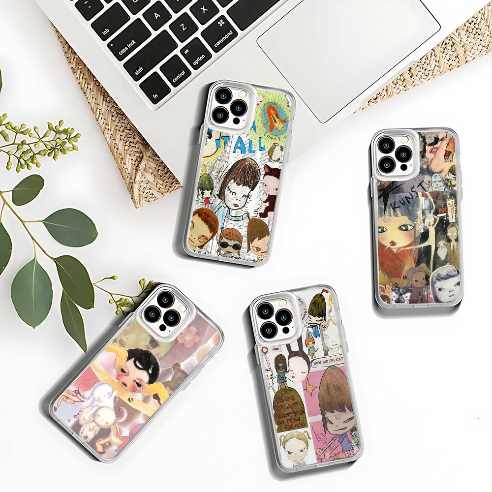 Cute Y-Yoshitomo Nara Phone Case For iPhone 17,16,15,14,13,12,11 Pro,Max,Plus,X,XS,XR,SE4,E Mini Transparent Soft Cover