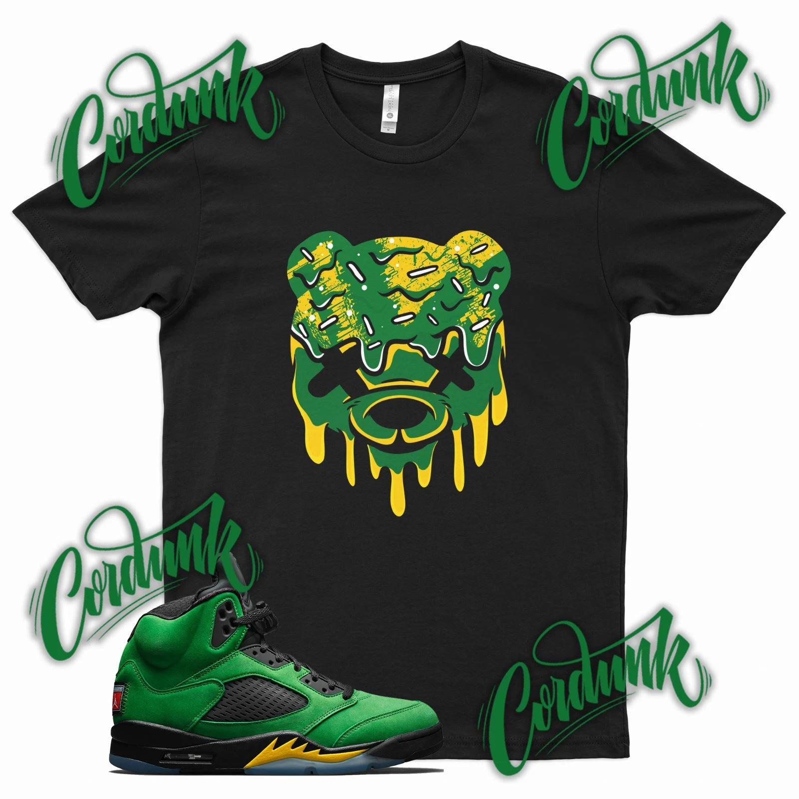 

Black CREAM BEAR T Shirt for J1 5 Oregon Ducks Apple Green Elevate Yellow L