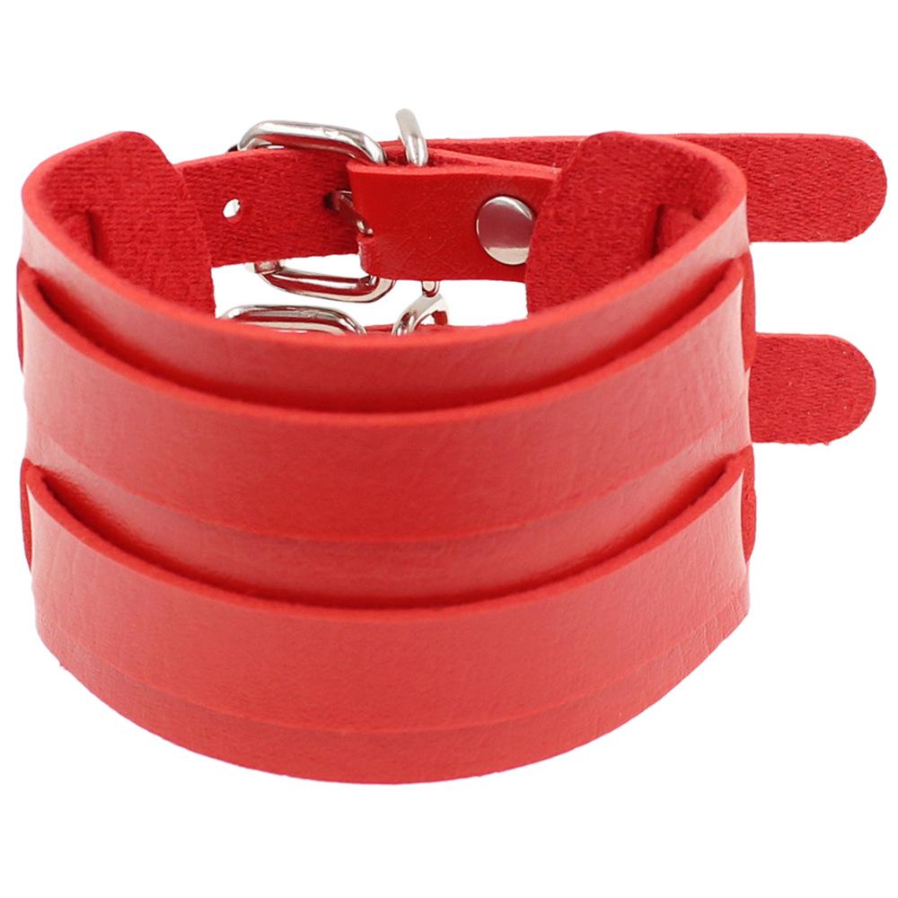 Korean Punk Style Couple's Rivet Leather Bracelet - Non-Mainstream Rock Fashion Jewelry.
