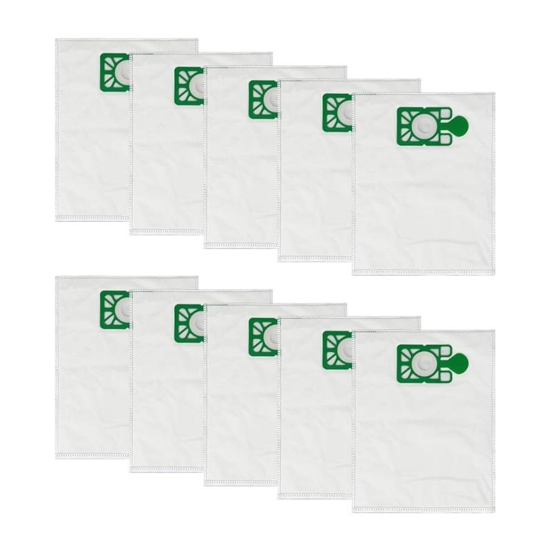 

Set of 10 Practical Dust Bag Easy Installation Vacuum Cleaner Bag Nonwovens Filtration Dust Collection Bag for GVE370 зелений