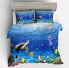 3D Digital Printing Underwater World Dolphin Series Quilt Set Three-Piece Set