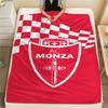 1Pc AC Monza Print Flannel Blanket High Quality Warm Comfortable Cover for All Seasons Perfect for Gifts Home Decor