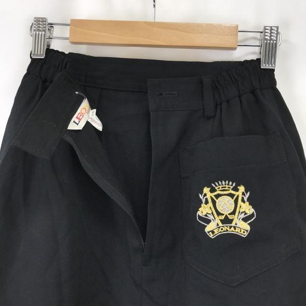 LEONARD Sports Made In Japan 100% Wool Tight Skirt Women S 63-90 Black Golf Wear(USED)