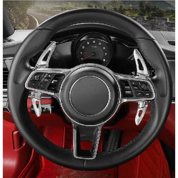 Car Steering Wheel Shift Paddle for Porsche Macan 2014-2019 for Porsche 911 718 991 Cayman 918 Gear Extend Shifters Sticker DSG