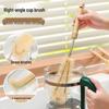 Baby Bottle & Cup Cleaning Brush with Insulated Handle - Soft Bristles & Extended Wooden Grip for Household Use
