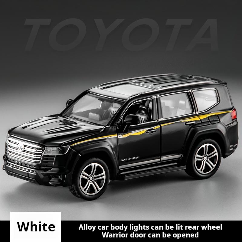 

1:32 Die-cast Metal simulation Toyota Cruiser LC300 Alloy model car sound and light Collection model boys toy gift чёрный