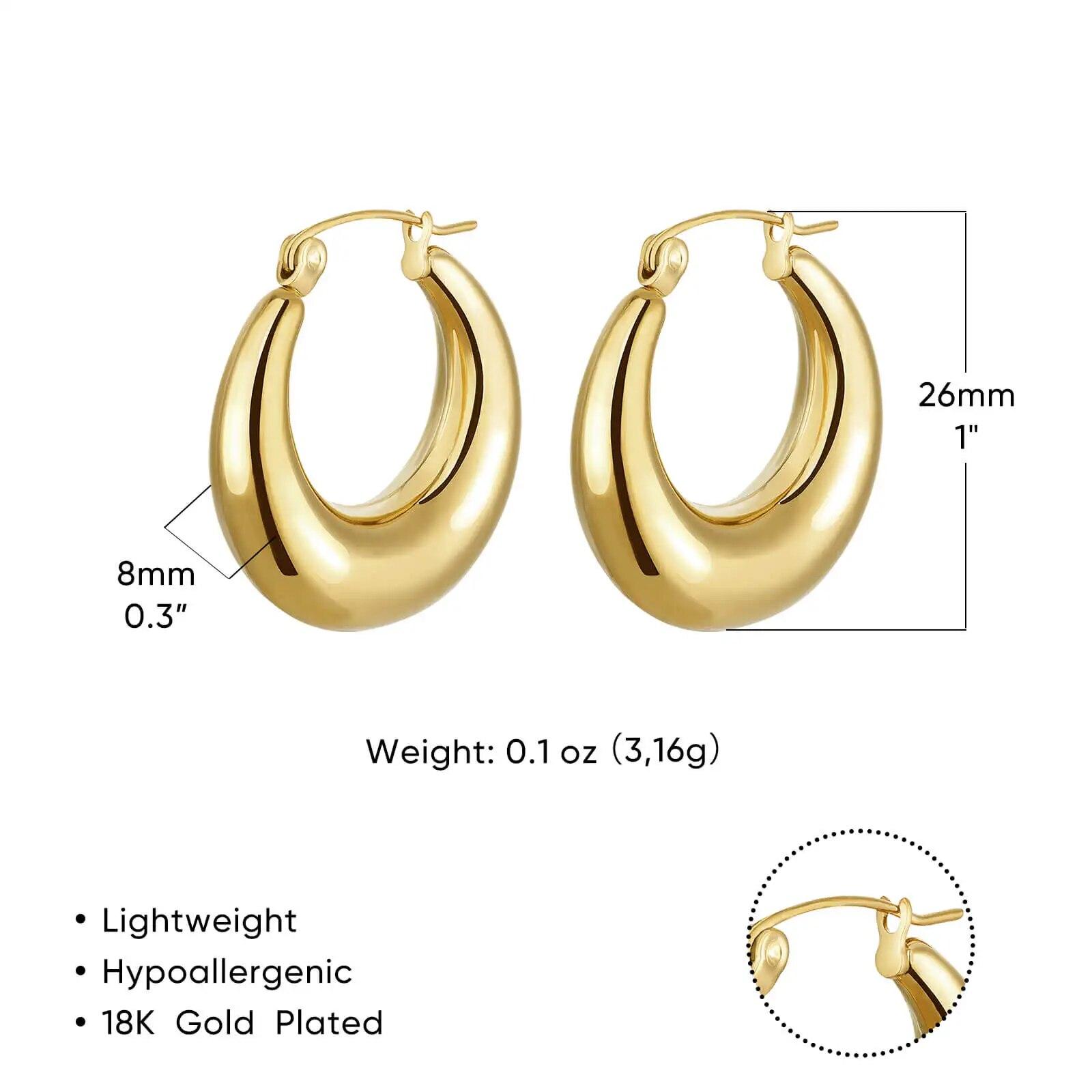 

Серьги из нержавеющей стали для женщин, винтажные позолоченные серьги-кольца для пирсинга, богемные ювелирные изделия, подарок для влюбленных, мам, Aretes Mujer 1