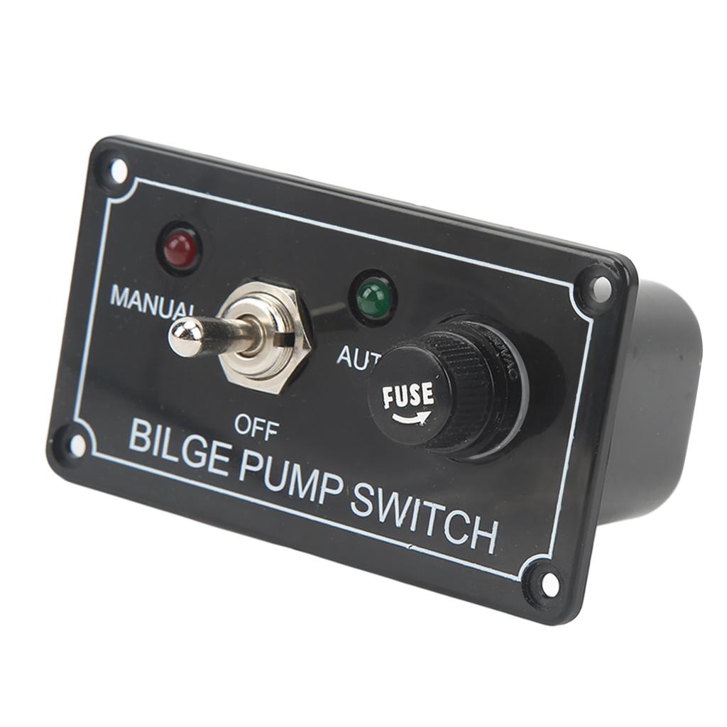 Rocker Toggle Switch Panel Bilge Pump Auto Off Manual Switch Panel for RV Yacht Car