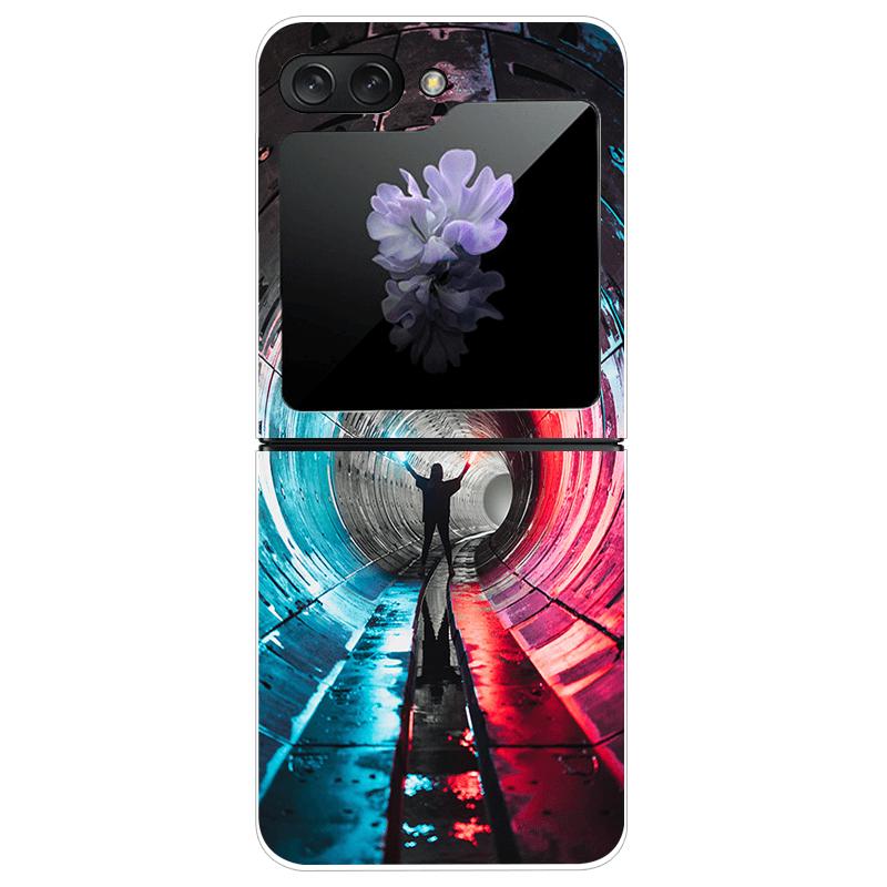 Clear Phone Case For Samsung Galaxy Z Flip7 Fashion Hard PC Silicone Cover For Galaxy Z Flip 7 5G ZFlip7 Transparent Protector