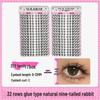 Cross-Border Large Capacity Glue Style False Eyelashes - 32 Rows Natural Lively Photogenic Comic Segmented Lashes