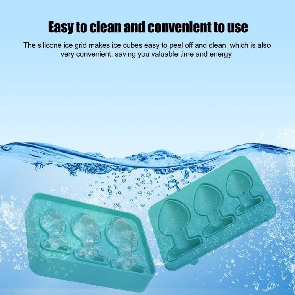 Ice-Cube Mold, Funny Silicone Anal Plug Ice Tray, Silicone ice-Cube Tray with Lid,Easy Fill and Release ice-Cube Maker