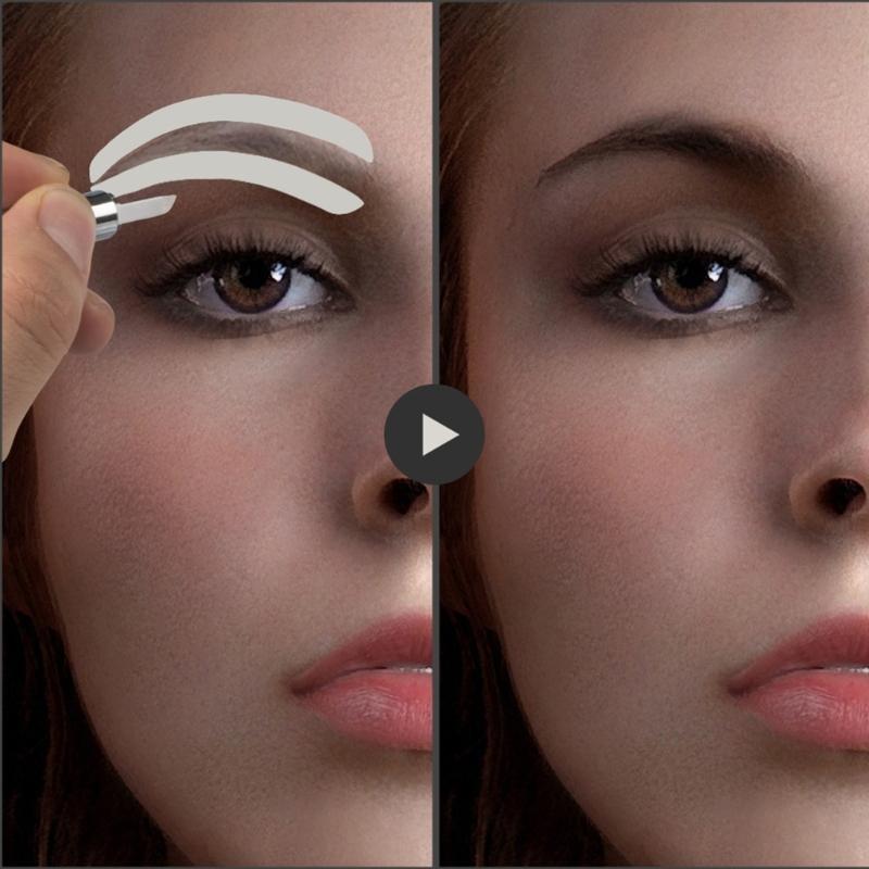 10Pcs Customizable Eyebrow Guide Stickers White Waterproof Adhesive Templates For Flawlessly Brow Shaping